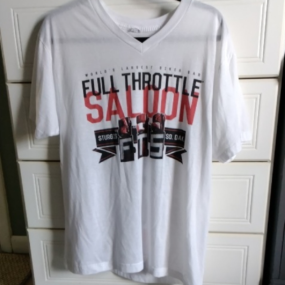 Tultex White Tee with Red and Black Graphic